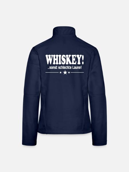 Whiskey trinken Schlechte Laune Alkohol Saufen - Frauen Softshelljacke - Navy - Hinten
