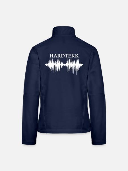 Hardtekk Techno Musik - Frauen Softshelljacke - Navy - Hinten