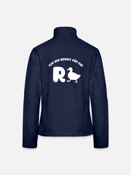 Rente auf Männer - Frauen Softshelljacke - Navy - Hinten