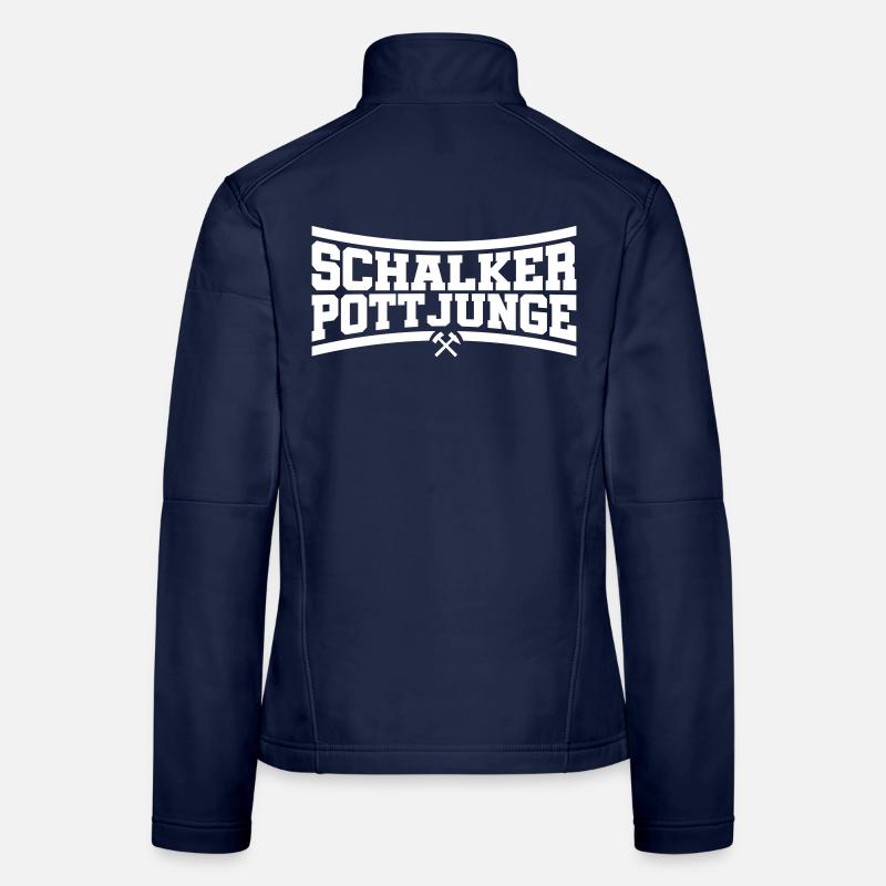 Schalker Pottjunge Gelsenkirchen | Farbe änderbar - Frauen Softshelljacke - Navy