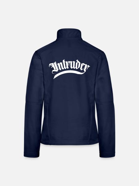 intrus hacker intrus clan sticker ordinateur - Veste en tissu softshell Femme - bleu marine - Dos
