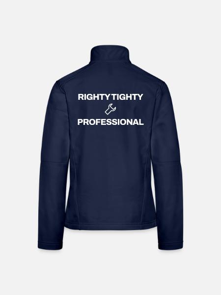 Mechaniker Motor Meister Schrauber KFZ-Mechaniker - Frauen Softshelljacke - Navy - Hinten