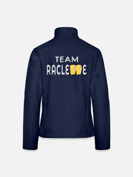 Team Raclette Käse - Frauen Softshelljacke - Navy - Hinten