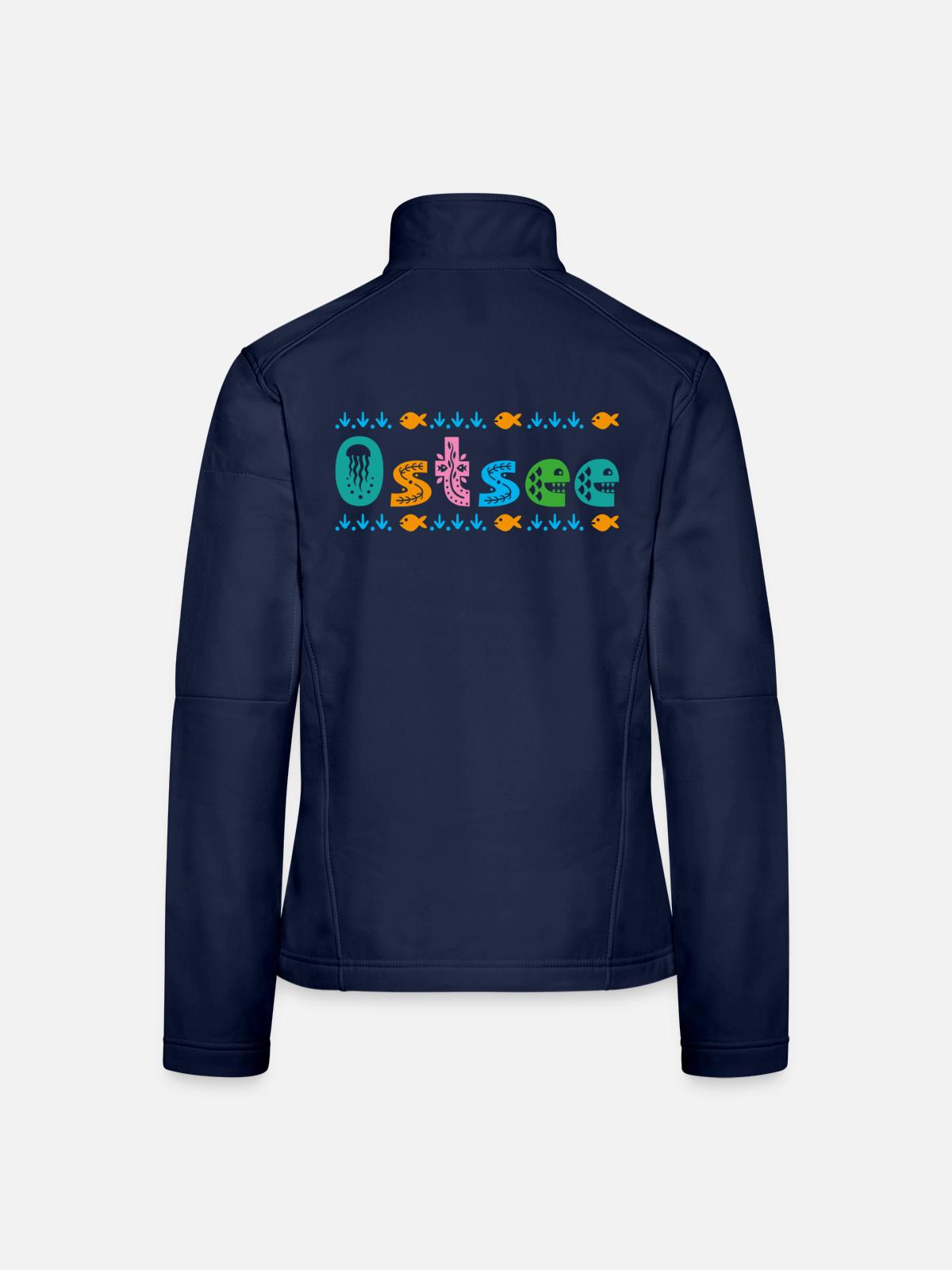 Ostsee - Frauen Softshelljacke - Navy - Hinten