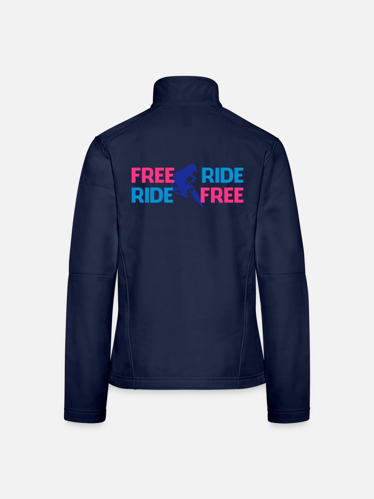 Freeride Biker - Frauen Softshelljacke - Navy - Hinten