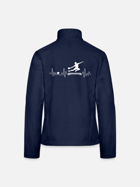 Ping-Pong Herzschlag für Tischtennis Champions - Frauen Softshelljacke - Navy - Hinten
