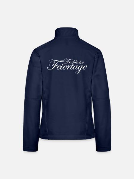 Fröhliche Feiertage - Frauen Softshelljacke - Navy - Hinten