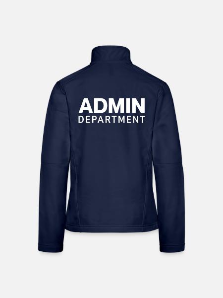 Typografie der Verwaltungsabteilung - Frauen Softshelljacke - Navy - Hinten