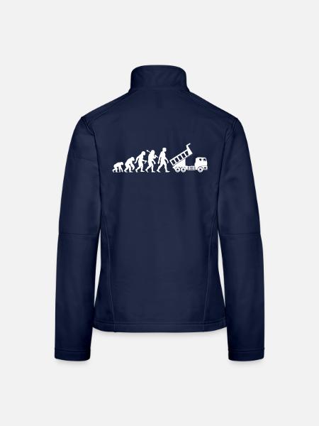 Kipplaster Fahrer Evolution - Frauen Softshelljacke - Navy - Hinten