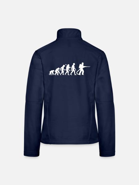 Feuerwehrmann Evolution Für den Feuerwehr Einsatz - Frauen Softshelljacke - Navy - Hinten