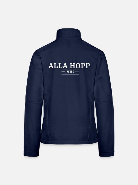 Alle Hopp Pfalz Typo Shirt - Frauen Softshelljacke - Navy - Hinten