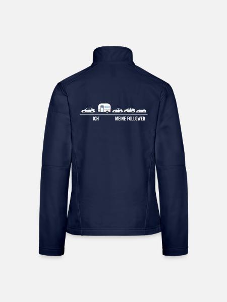 Ich meine Follower Karawane - Frauen Softshelljacke - Navy - Hinten