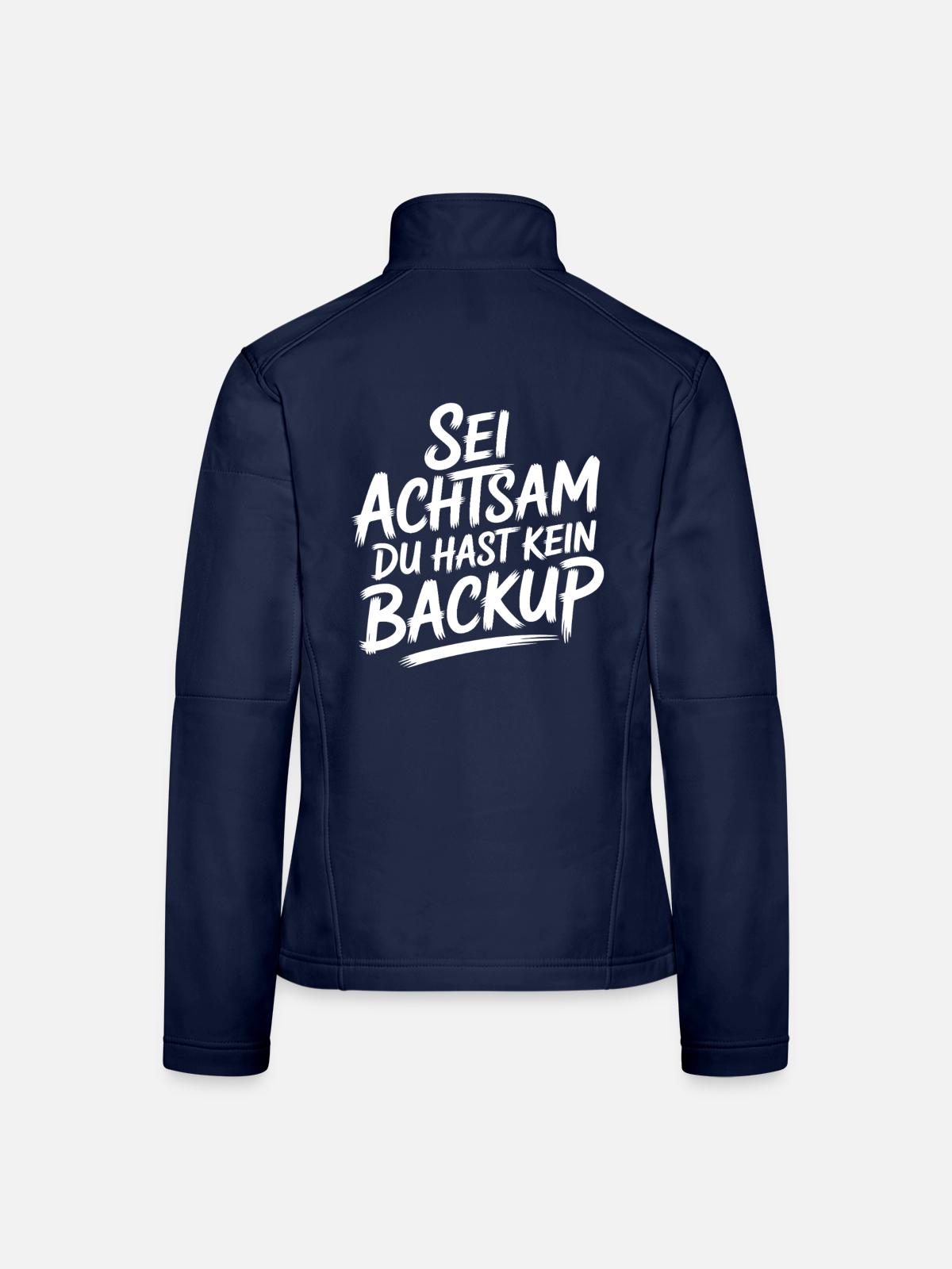 Achtsamkeit - Frauen Softshelljacke - Navy - Hinten