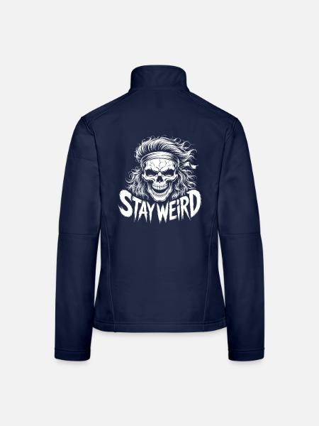 Stay Weird Skull - Frauen Softshelljacke - Navy - Hinten