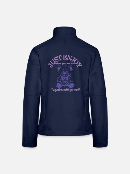 Just Enjoy – Beruhigender Teddybär - Frauen Softshelljacke - Navy