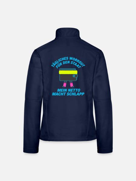 Tägliches Workout Fuer Den Staat - Frauen Softshelljacke - Navy - Hinten