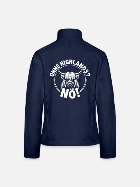 Highlandrinder Highlands - Frauen Softshelljacke - Navy - Hinten