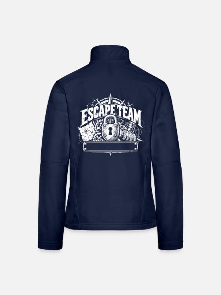 Escape Team - Frauen Softshelljacke - Navy - Hinten