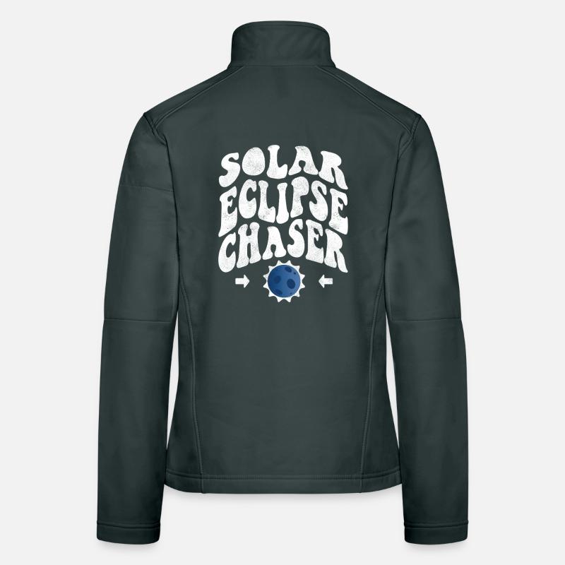 Chasseur d’éclipse solaire blanc Veste en tissu softshell Femme