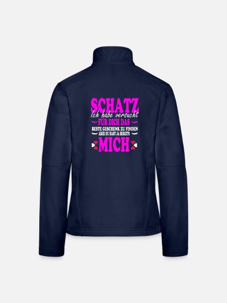 Schatz ich hab versucht für dich das beste - Frauen Softshelljacke - Navy - Hinten