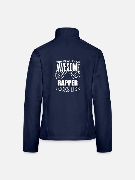 Rappeur Rappeur Rappeur - Veste en tissu softshell Femme - bleu marine - Dos