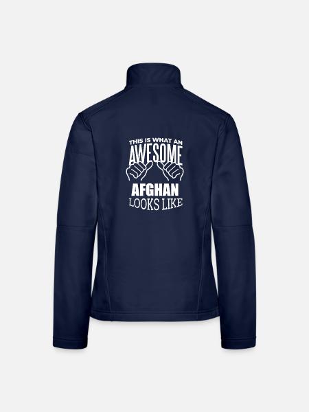 Afghanistan Afghanistan Afghanistan - Veste en tissu softshell Femme - bleu marine - Dos