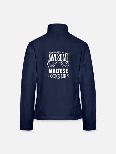 Malta Malta Malta - Frauen Softshelljacke - Navy - Hinten