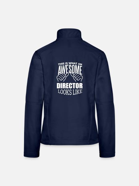 Directeur Directeur Directeur - Veste en tissu softshell Femme - bleu marine - Dos