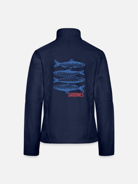 Sardinen - Frauen Softshelljacke - Navy