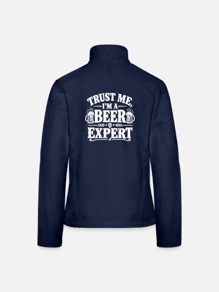 Bierliebhaber Bierfass Bier Fan Geschenk - Frauen Softshelljacke - Navy - Hinten