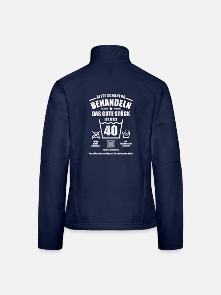 Schonend behandeln - 40. Geburtstag Geschenk - Frauen Softshelljacke - Navy
