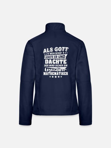 Mathematiker - Frauen Softshelljacke - Navy - Hinten