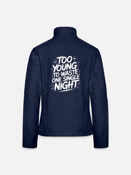 Keine Zeit verlieren - Frauen Softshelljacke - Navy - Hinten