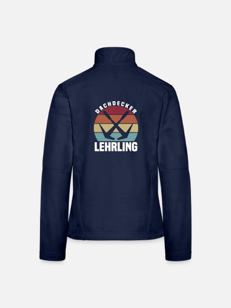 Dachdecker Lehrling - Frauen Softshelljacke - Navy - Hinten
