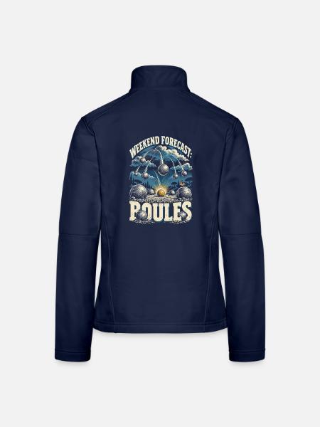 Pentanque Weekend Forecast Boules - Frauen Softshelljacke - Navy - Hinten