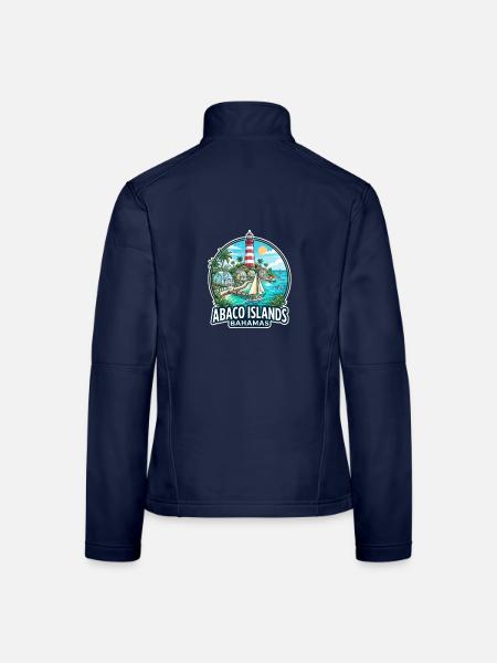 Abaco Islands Bahamas - Frauen Softshelljacke - Navy - Hinten