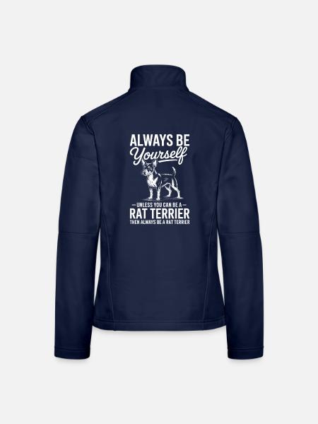 Rat Terrier Sprüche Lustiges Rat Terrier Geschenk  - Frauen Softshelljacke - Navy - Hinten