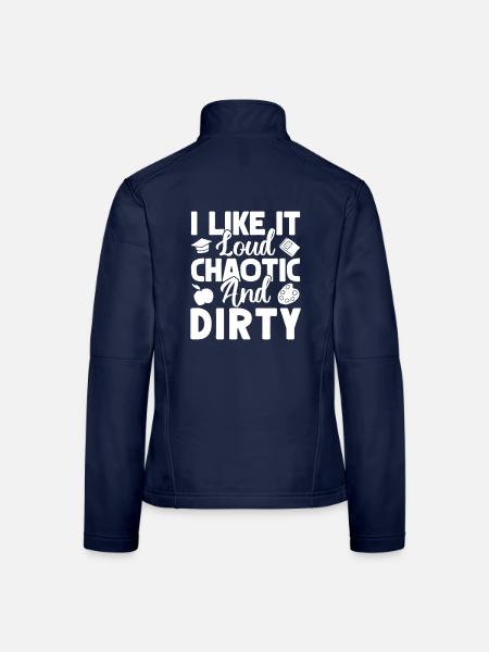 Preschool Teacher Loud Chaotic & Dirty Daycare - Frauen Softshelljacke - Navy - Hinten
