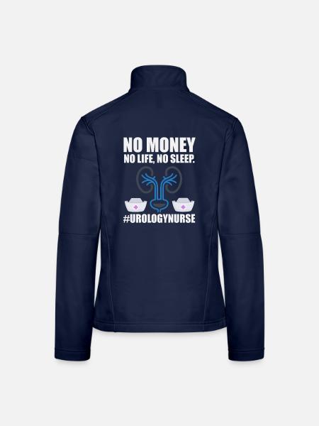 Urologie-krankenschwester Abteilungszubehör - Frauen Softshelljacke - Navy - Hinten