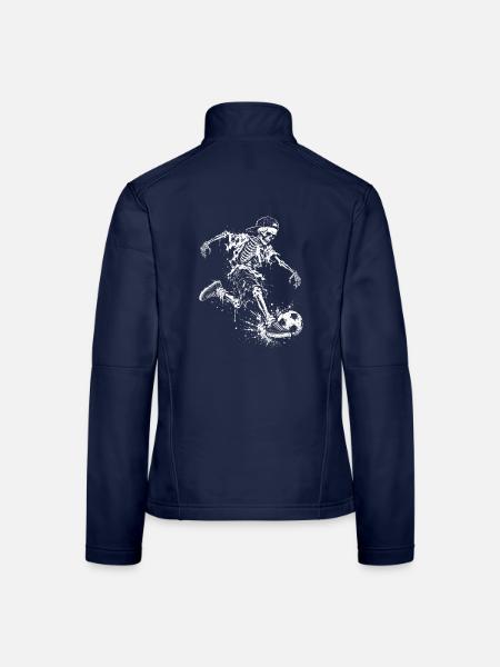 Skelettkicker Spray-Optik - Frauen Softshelljacke - Navy - Hinten