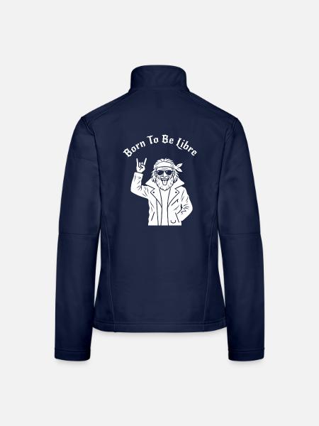 Geboren, um frei zu sein – Ruhestand (klares Muster) - Frauen Softshelljacke - Navy - Hinten