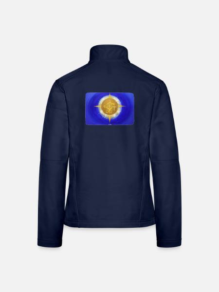 SchöpfungsLicht des göttlichen Schutzes 1 - Frauen Softshelljacke - Navy - Hinten