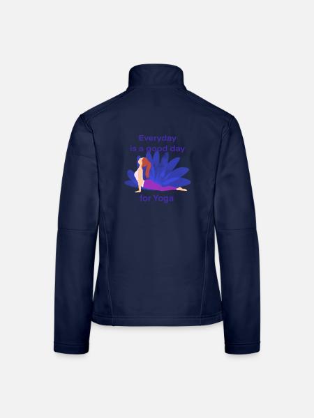 Yoga - Frauen Softshelljacke - Navy - Hinten