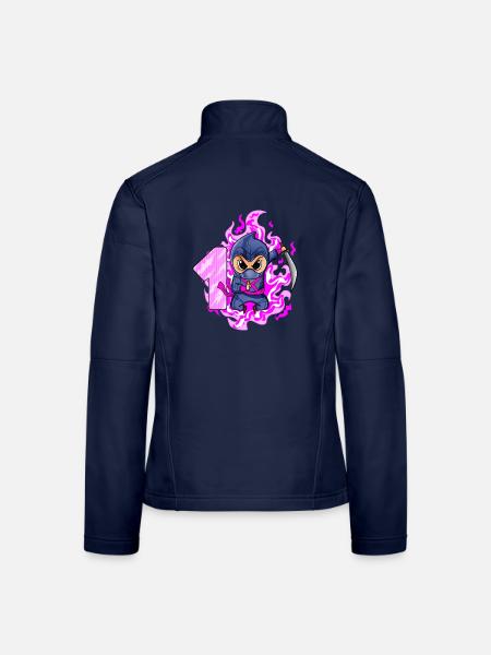 1. Geburtstag Mädchen 1 Jahre alt Ninja - Frauen Softshelljacke - Navy - Hinten