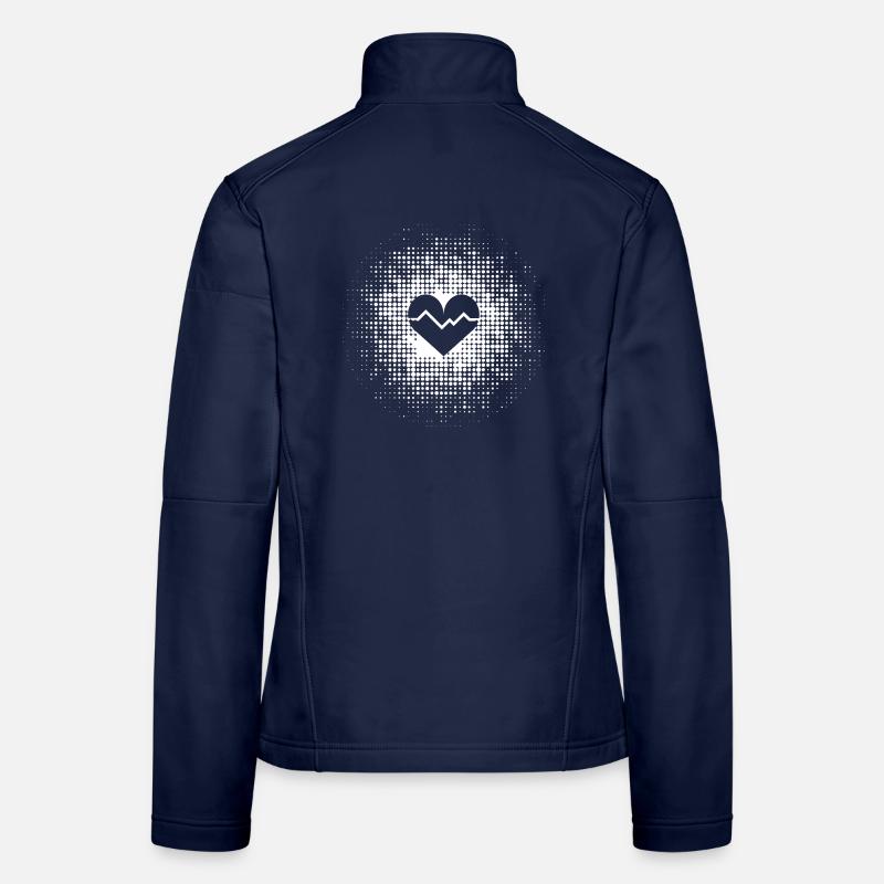 Heart in Points Background Women's Softshell Jacket
