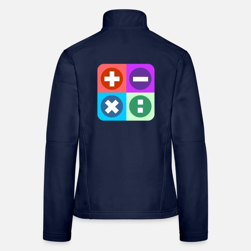 Calculate logo with four emblems color Women's Softshell Jacket