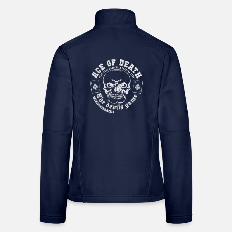 As de la mort blanc Veste en tissu softshell Femme