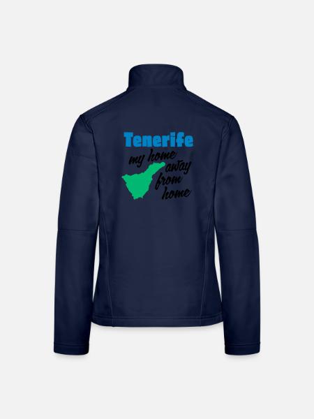 Teneriffa mein zweites Zuhause - Frauen Softshelljacke - Navy - Hinten