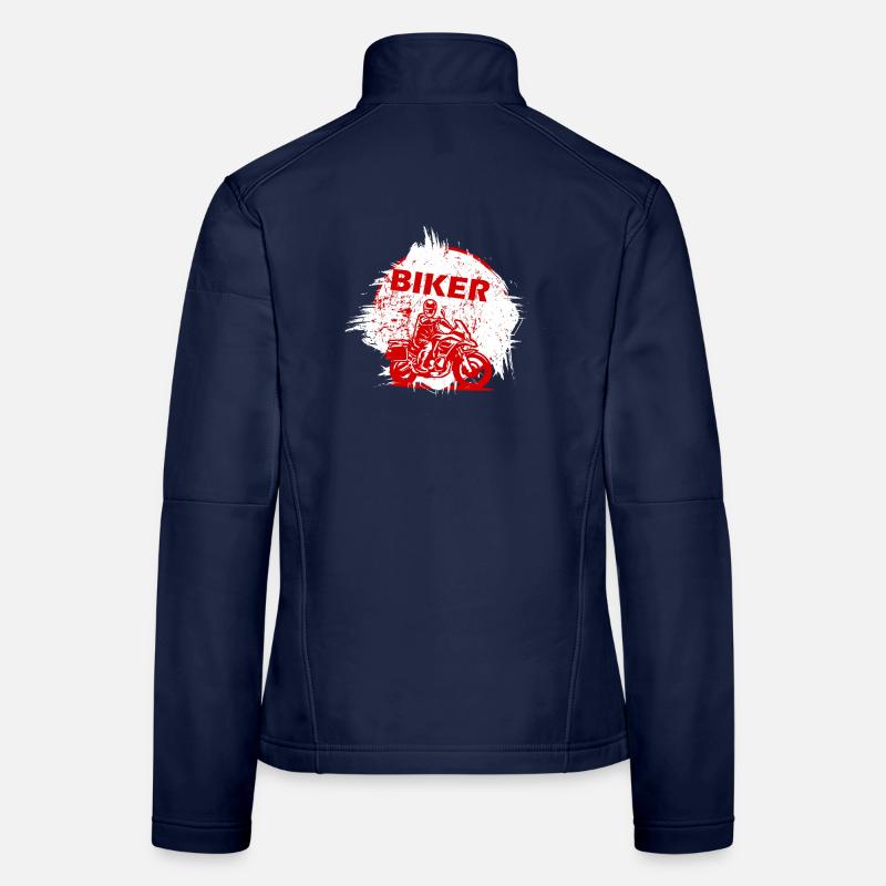 Red Biker Motorrad-Splash-Effekt Frauen Softshelljacke