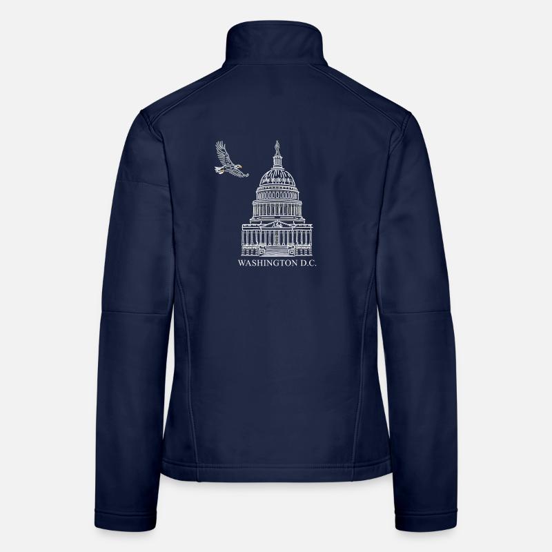 Washington D.C., Structure du Capitole, Pygargue à tête blanche Veste en tissu softshell Femme